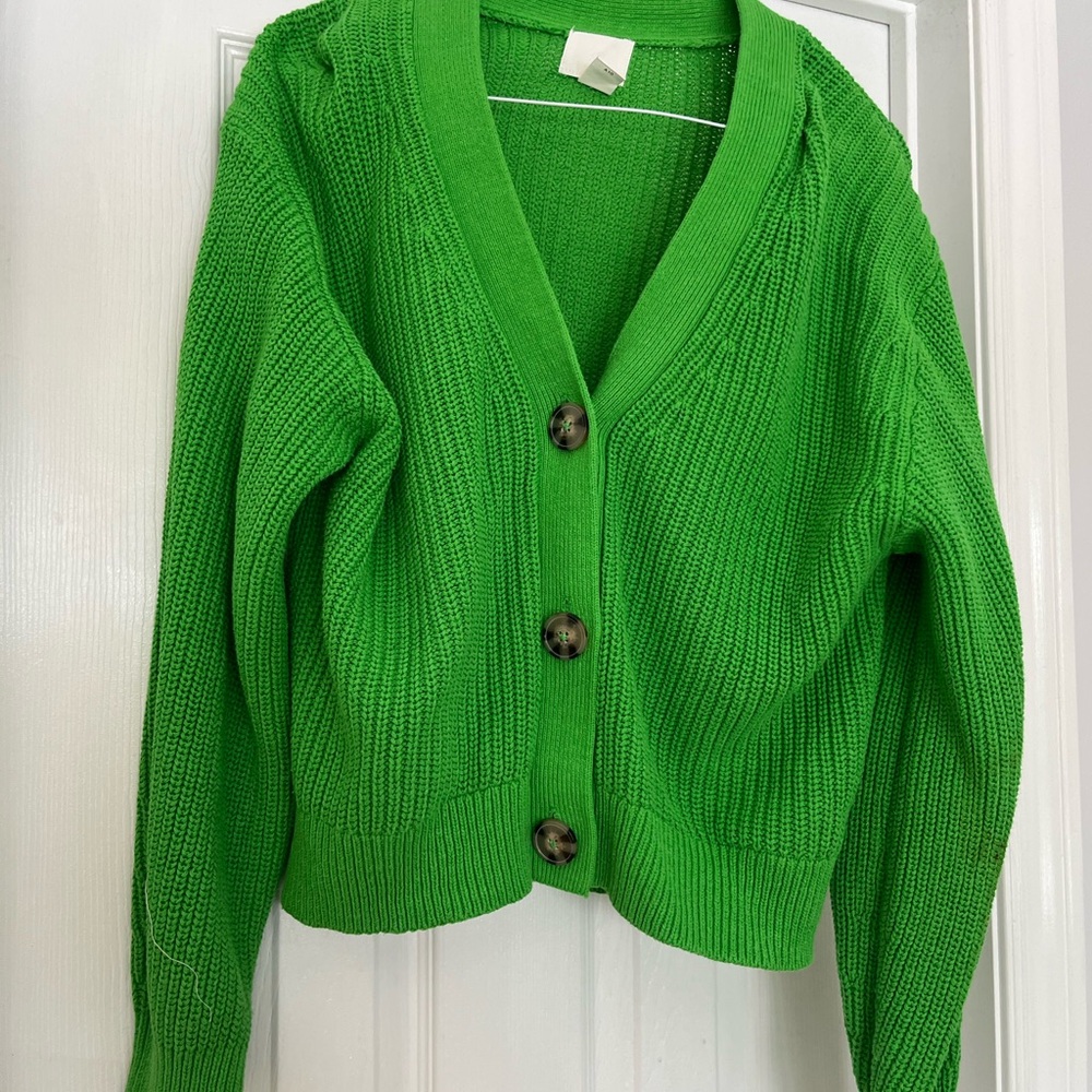 H&M Green Women's Cardigan Sweater